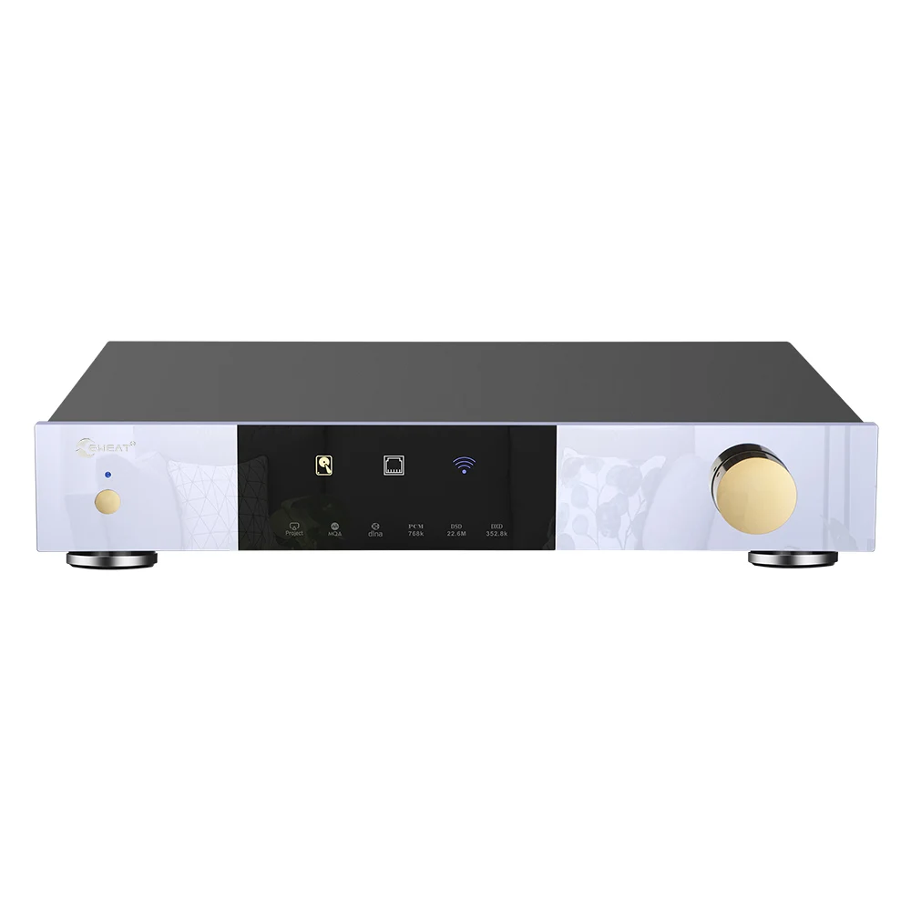 MQA Digital Audio Player VELVET SOUND EWEAT DMP30 Chrome Plated With HDD Bay XLR DSD512 PCM768 Home Theater Replace CD