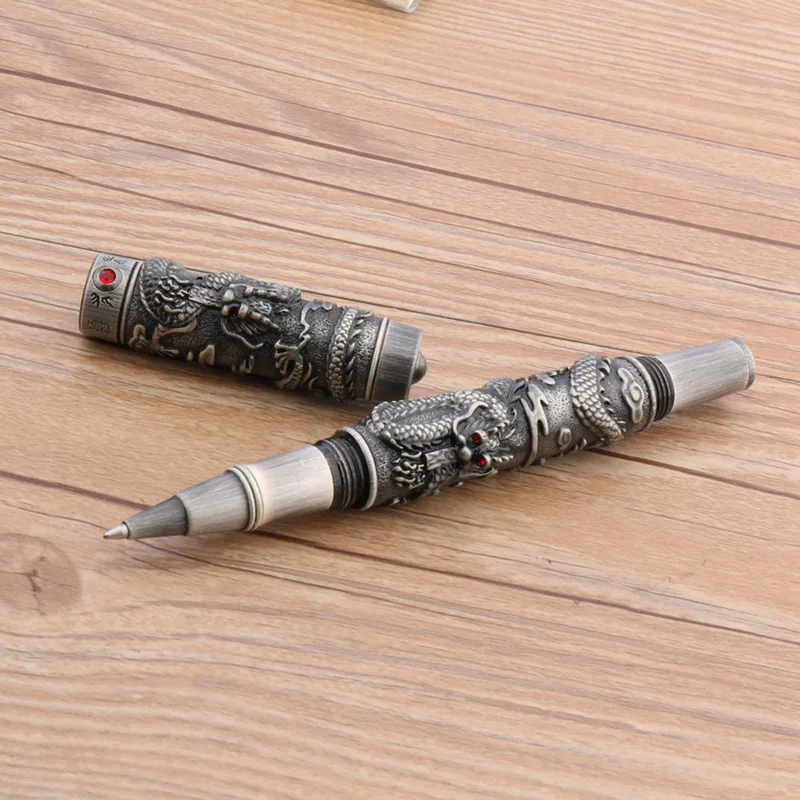 JINHAO Embossed Chinese dragon Gray dragon Rollerball pen Stationery Office school supplies Writing