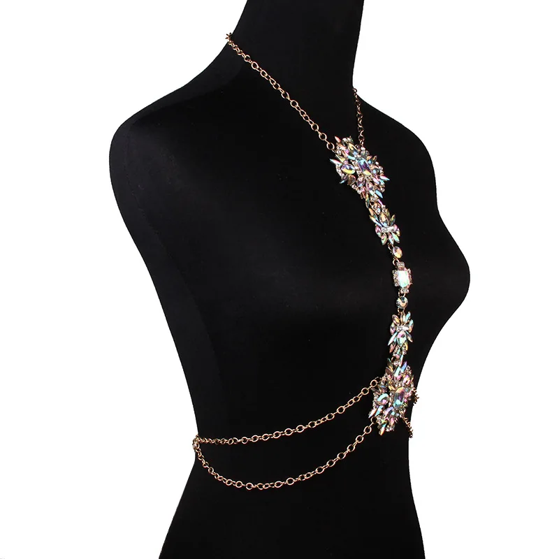 Fashion Women Necklace Luxury Crystal Rhinestone Flower Summer Beach Jewelry Accessories