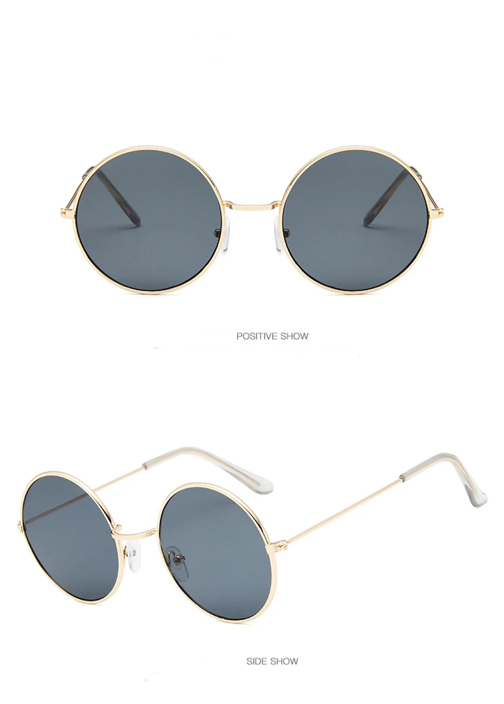 MUSELIFE 2026 Runde Damen-Sonnenbrille UV400 Retro Metall-Sonnenbrille mit Verlaufsgläsern Vintage-Spiegel Luxus-Brillen – Detail 13