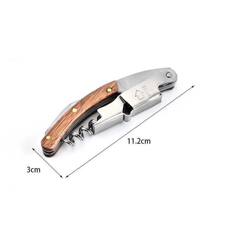 Stainless Steel Wine Opener Professional Waiters Corkscrew Bottle Opener Portable Screw Corkscrew Wine Bottle Opener