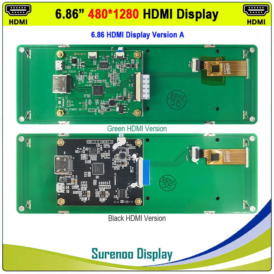 Imagem -06 - Tela de Monitoramento com Módulo Lcd Mipi Ips 6.86 Polegadas 480x1280 Compatível com Mipi Usb Painel de Toque Capacitivo