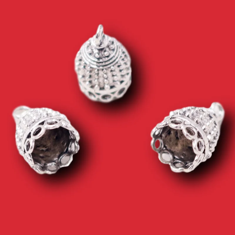 10 قطعة الفضة مطلي ثلاثية الأبعاد بورما بوذا معبد موصلات أقراط سوار شرابة قبعة لوازم Charms بها بنفسك السحر لصنع المجوهرات الحرف #5