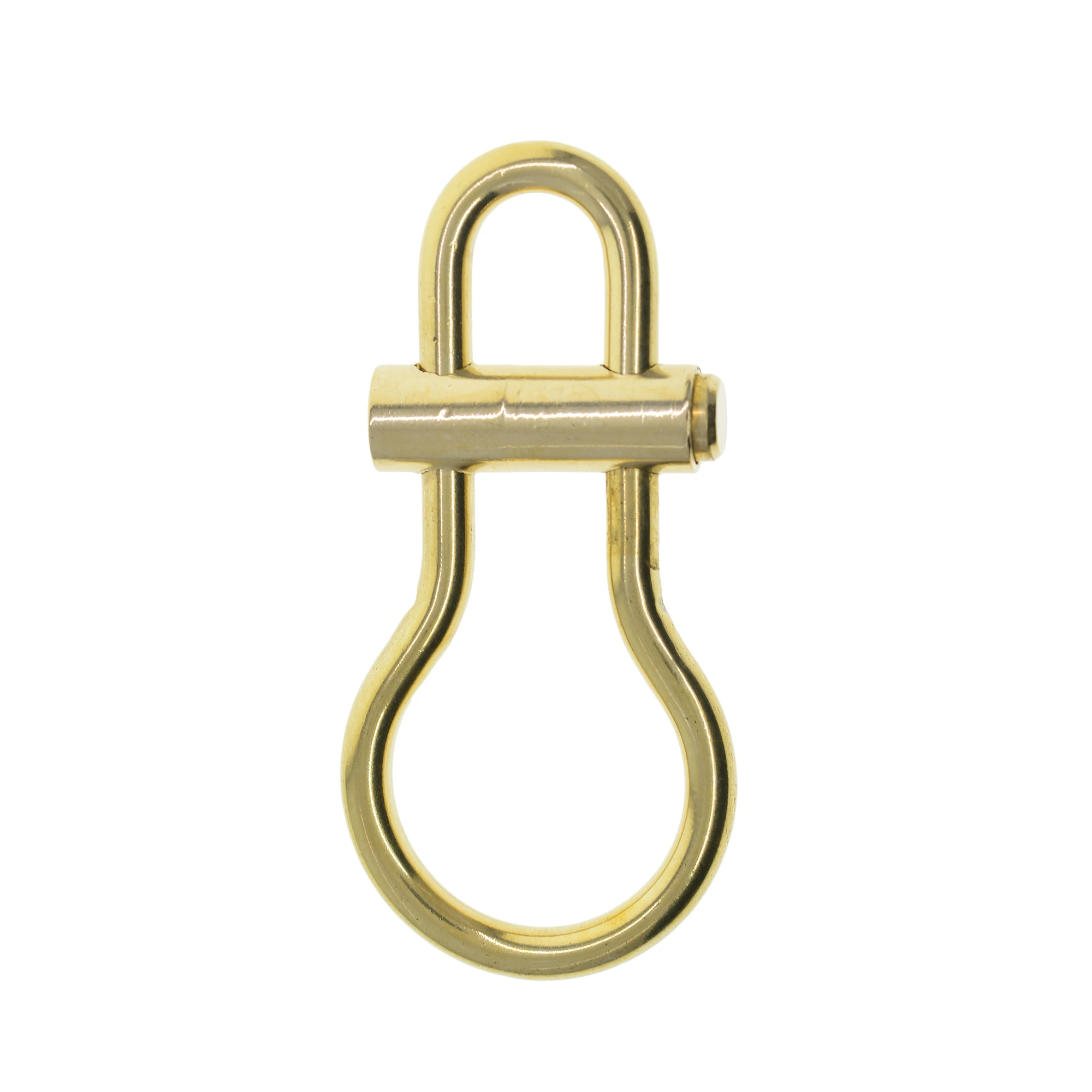 Super strong Solid  Mirror polished brass oval spring Round snap slide Locking clip lock Carabiner pet leash links