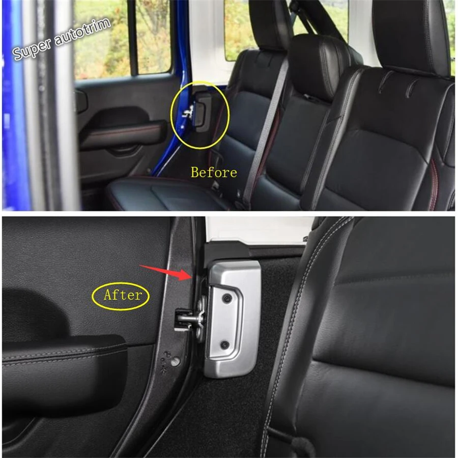 

Lapetus Accessories Interior Inner Rear Seat Door Lock Buckle Frame Cover Trim ABS Fit For Jeep Wrangler JL 2018 - 2022 Colorful