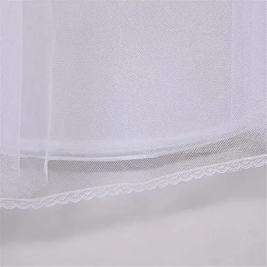 Long 1 Hoop 2 Tier A-Line Petticoat Slip Crinoline Underskirt for Women Ball Gown Wedding Dress Accessories Half