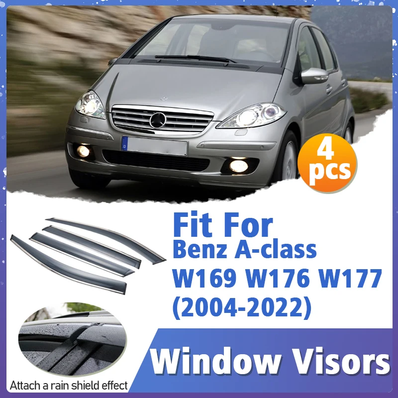 

Window Visors Guard for Benz A-class W169 W176 W177 2004-2022 Cover Trim Awnings Shelters Protection Deflector Rain Rhield