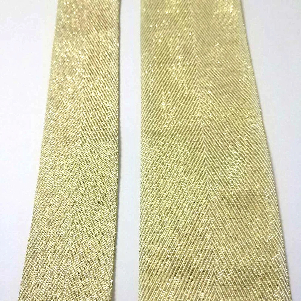 5 Centimetri di Larghezza Nastri Oro Nastro di Poliestere Nastro Bias con Cavo, 5 Yards Oro/Argento di Colore, tubazioni Nastro, Fai da Te Cucito