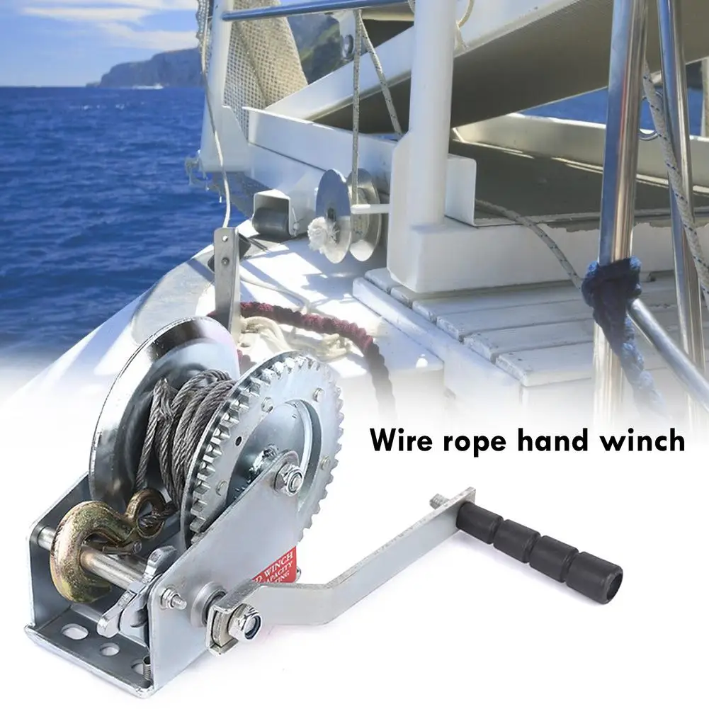 Mini Hand Winch With 4.1:1 Gear Ratio Two-way Ratchet Resists Rust And Corrosion Forged Hook Durable Manual Winch Tool Equipment