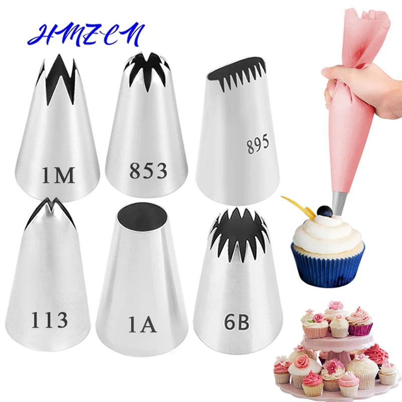 6/7PCS Russian Icing Piping Pastry Nozzles For Cakes Fondant Decor Confectionery Flower Cream Nozzle Kitchen Gadgets