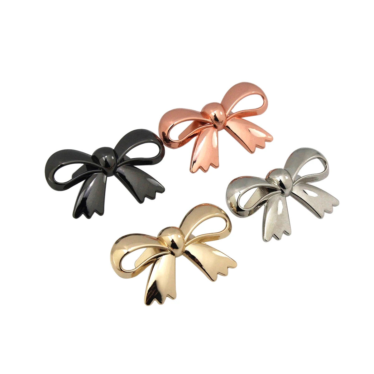 2pcs Metal Bowknot Buckle New Style Fashion Shoes Clip Clasp for DIY Handbag Bag Garments Hardware Closure Bag Parts Accessories