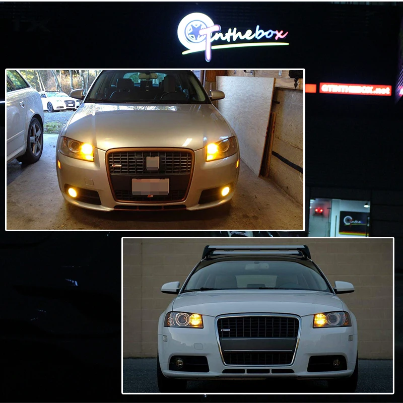 Canbus Error Free PH24W PHC24WY Amber White 10-SMD LED Front Turn Signal Light Bulbs For Audi Cadillac GMC Lincoln Porsche etc