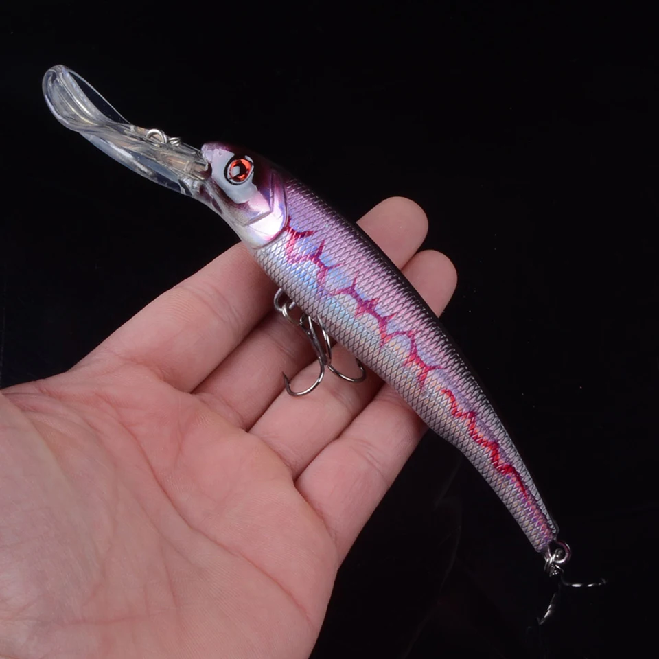 8pcs 16.5cm 28g Pesca Big Minnow Fishing Lures Deep Sea Bass Lure Artificial Wobbler Fish Crankbait Swim Bait Diving 3D Eyes