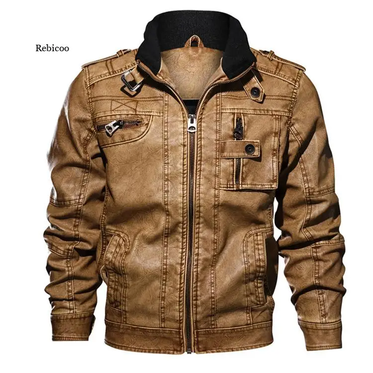 

Mountainskin Men's PU Jacket Leather Coat Autumn Slim Fit Faux Leather Motorcycle Jackets Male Coats Brand Clothing SA591