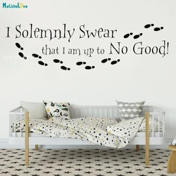 I Solemnly Swear That I Am Up To No Good Vinyl Wall Sticker Kids Room Home Decoration For Living Room Bedroom Decals YT4906