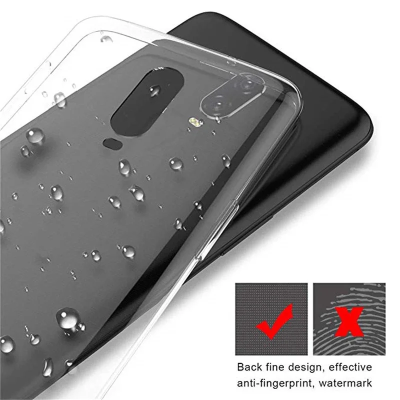 Original Transparent TPU for OnePlus 6 / 6T Case Cover Ultrathin Soft Silicone Edge Protective One Plus 6 Back Cover Phone Cases