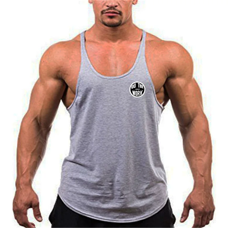 Gym Brand Workout Casual Sportswear Stringer Clothing Bodybuilding Singlets Fitness Vest Men\'s Tank Top Muscle Sleeveless Shirt