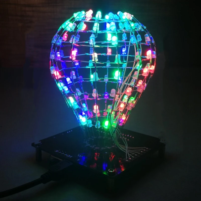 Light Cube DIY Kit colorful LED music spectrum creative lamp Apple ball electronic DIY welding parts