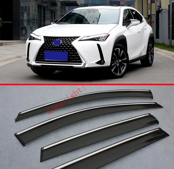 

Window Wind Deflector Visor Rain/Sun Guard Vent For Lexus UX UX200 250H 260H 2019 2020 Car Accessories Stickers