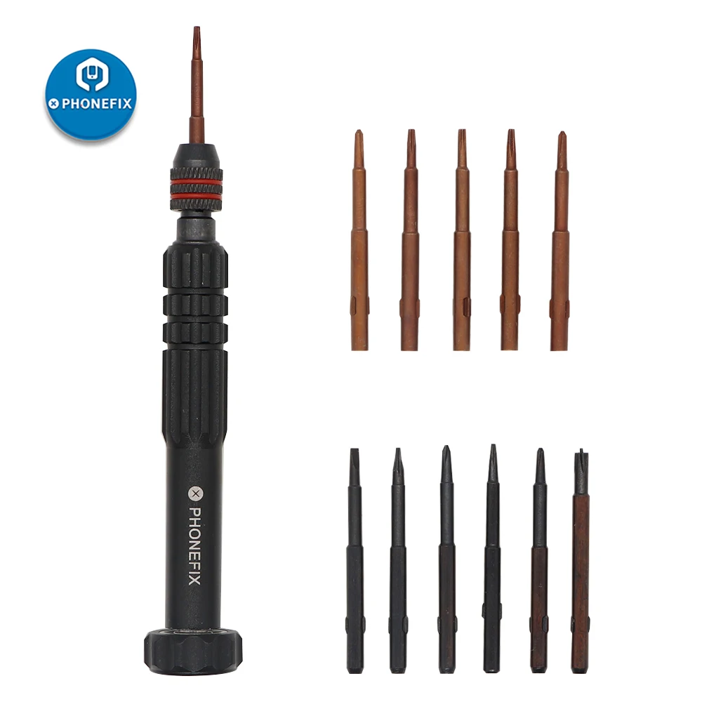 Imagem -02 - Precision Screwdriver Bits Grupo Torx Cross Screw Driver Ferramentas de Manutenção para Telefones Celulares Iphone Open Tool Kit 12 Pcs