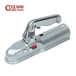 Emark Approval EU Style Trailer Coupler For 50mm Hitch Ball Round 60mm Channel RV Parts Camper Accessories Caravan Components