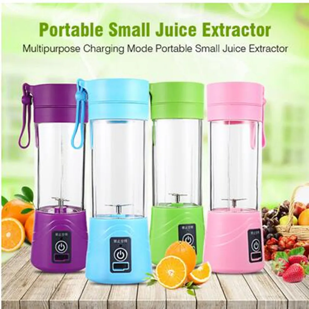 Portable Blender Mixing 380ml Plastic Smoothie Shakes Blender Extractor Mode USB Rechargeable Automatic Juicer Cup