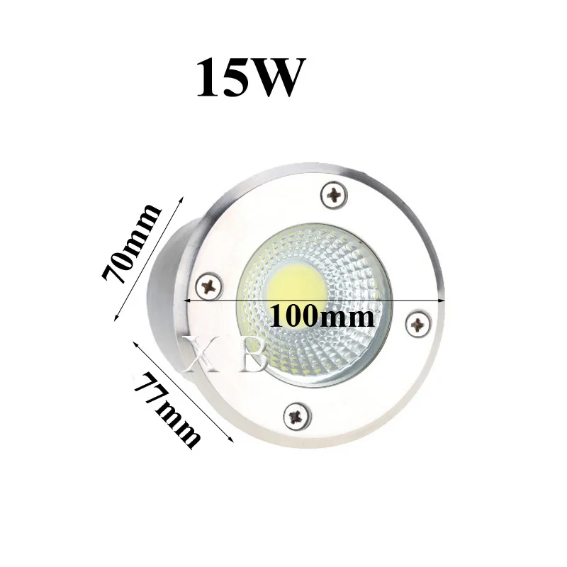 Waterdichte led licht tuin ondergrondse 3W 5W 10W 15W IP68 Outdoor Begraven Tuinpad Spot verzonken Ingegraven Verlichting 220V DC12V