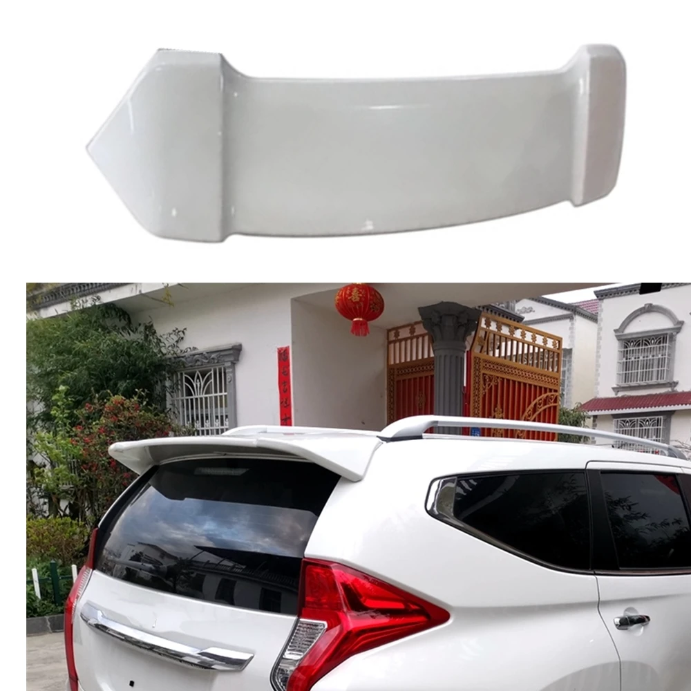 

For Mitsubishi Pajero Sport 2016-2020 Rear Roof Spoiler Wing White Car Tail Gate Trunk Window Flap Lid Trim Upper Splitter Lip