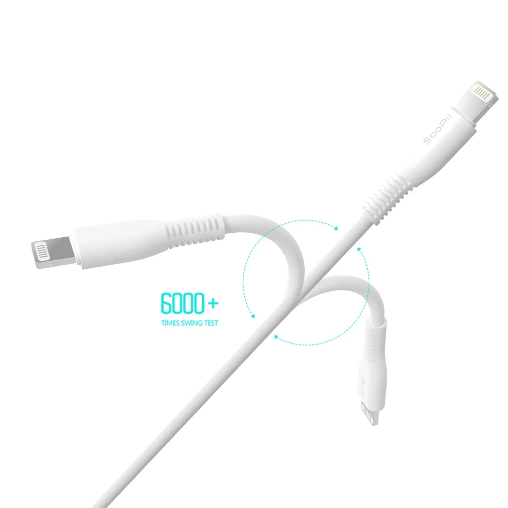 SooPii For Lightning lPhone Short Cable 7 inch Micro USB Type C Short Cables For Multi-Ports Charging Station 4PCS