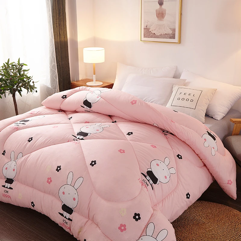 

New Adults Bedroom Thick Warm Quilted Duvet Bedding Comforter Blankets Multiple Styles Colorful Comforter Luxury Winter Quilt