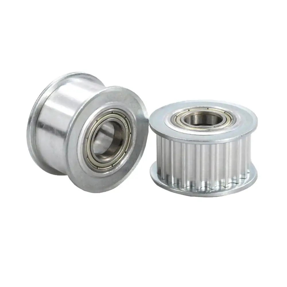 1Pcs Slot Width 21mm 12-20 Teeth L Aluminum Idler Timing Pulley With/Without Tooth Bore 5-30mm For 20mm Belt DIY 3D Printer