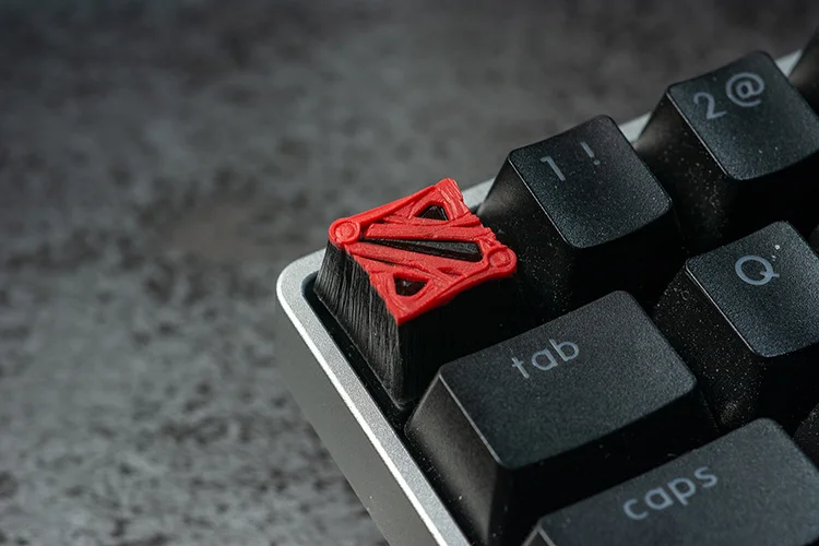 Keycap in resina fatta a mano da 1 pezzo per interruttore MX tastiera meccanica individualità tappo chiave retroilluminato nero rosso per lavoro