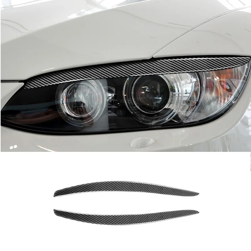 

Carbon Fiber Headlights Eyebrows Eyelids Fit For BMW E92 Coupe E93 2007-2012 Car Styling Front Headlamp Trim Cover Accessories