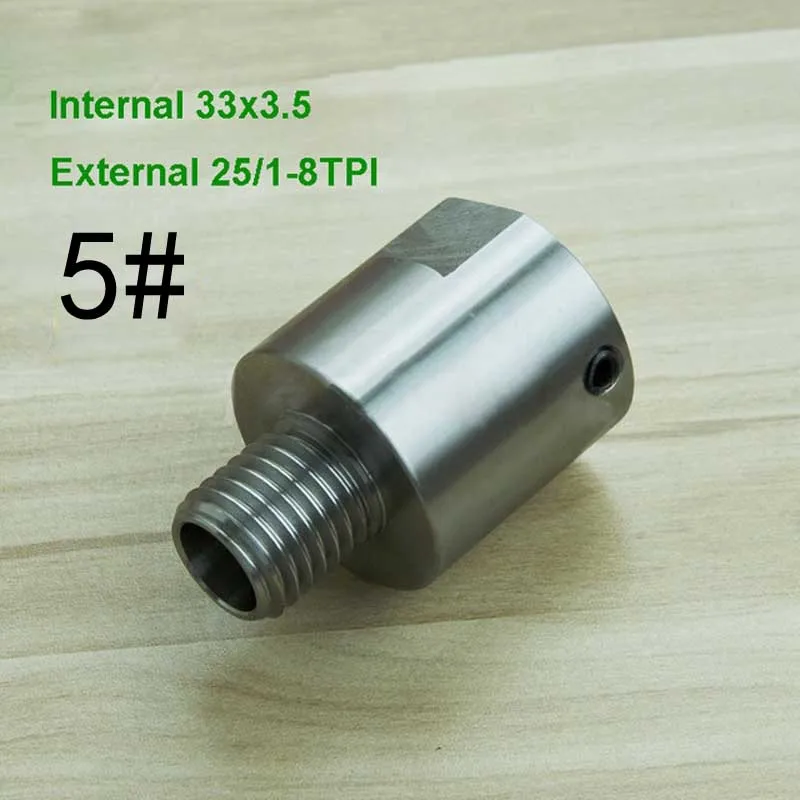 1PC Thread Spindle Adapter M18 x 2.5 To 1” × 8TPI / M33 x 3.5  Wood Turning Tool Accessories