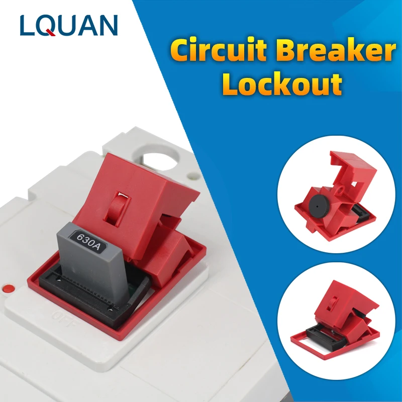 480/600V Clamp-On Circuit Breaker Lockout Device MCCB Safety Lock For Width 42mm