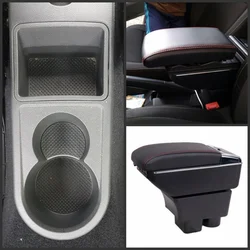 For Seat Toledo Armrest Box central Store content Storage box Seat with cup holder ashtray USB interface car parts