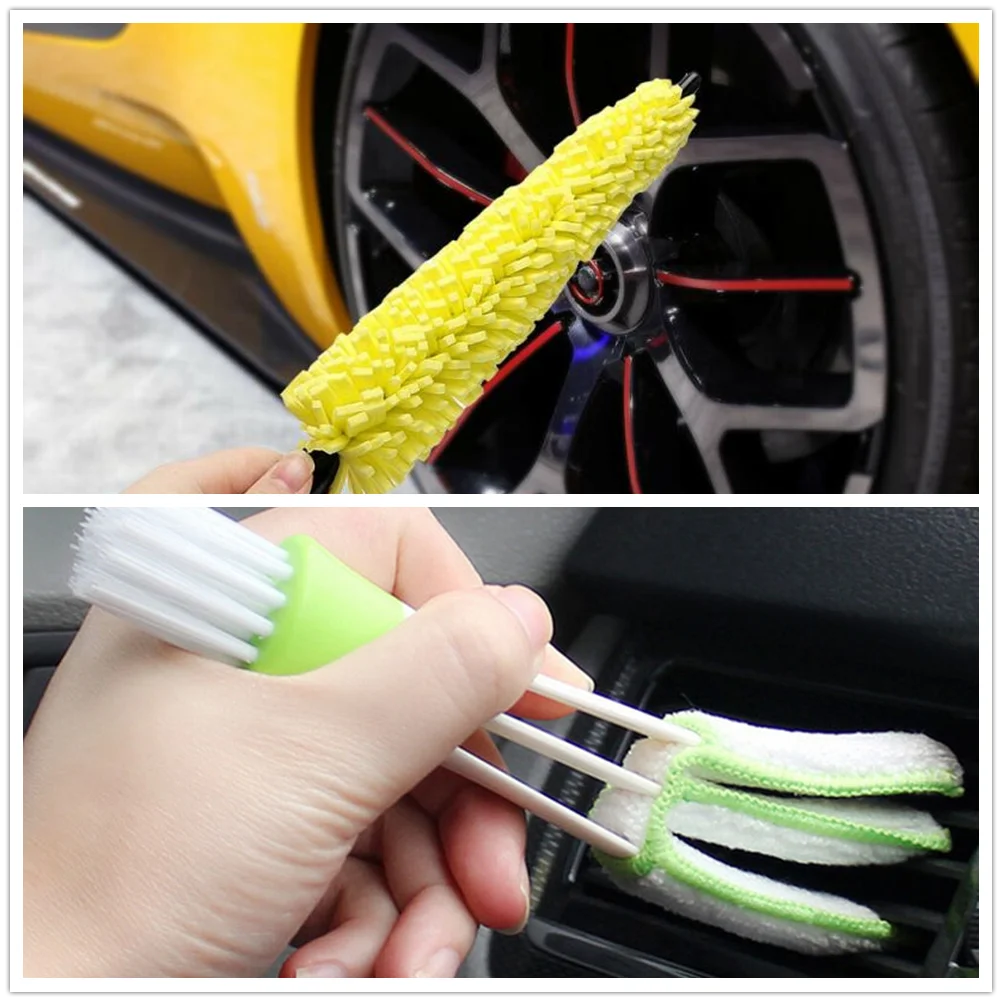 Car Wheel  Wheel Tire Rim Cleaning Brush grill air outlet for Toyota Yaris Tundra Tacoma RAV4 Corolla Aygo Avalon Auris