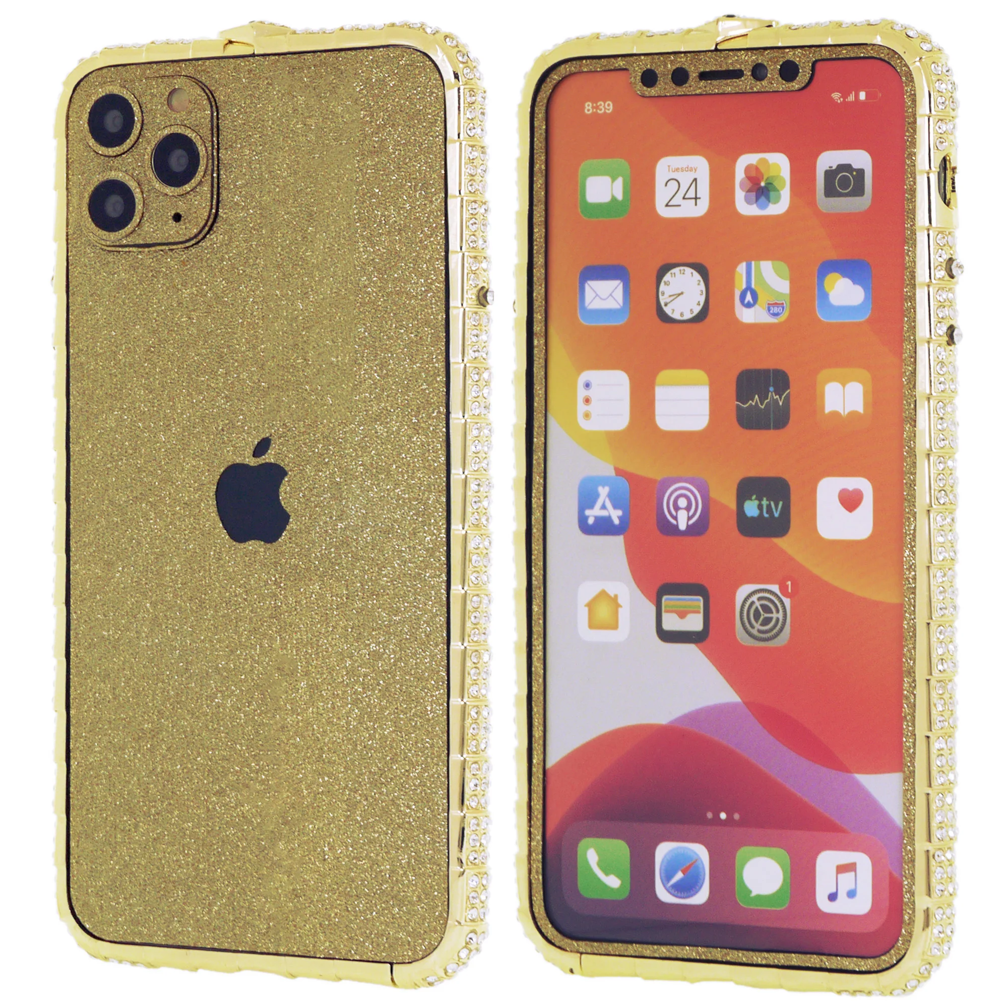 

for iPhone 11 Pro Max Case Luxury Bling Diamond Metal Bumper Glitter Cover Girl Women Rhinestone