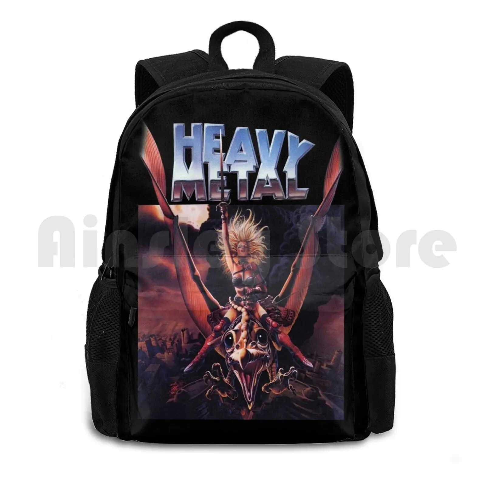 

Heavy Metal Movie Outdoor Hiking Backpack Waterproof Camping Travel Heavy Metal Sci Fi Science Fiction Retro Vintage Animation