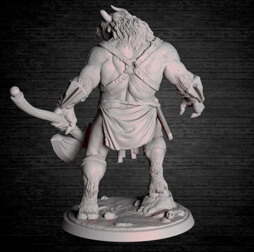 Resin Model Figure Kits Minotaur Warrior Figure Unpainted No Color DW-036