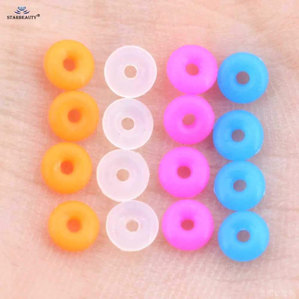 Multicolor 4x1mm DIY Soft Silicone Rings Spacers for 14G/16G/18G Piercing Bar Circle Hoop Gasket Healing Ear Jewelry Accessories