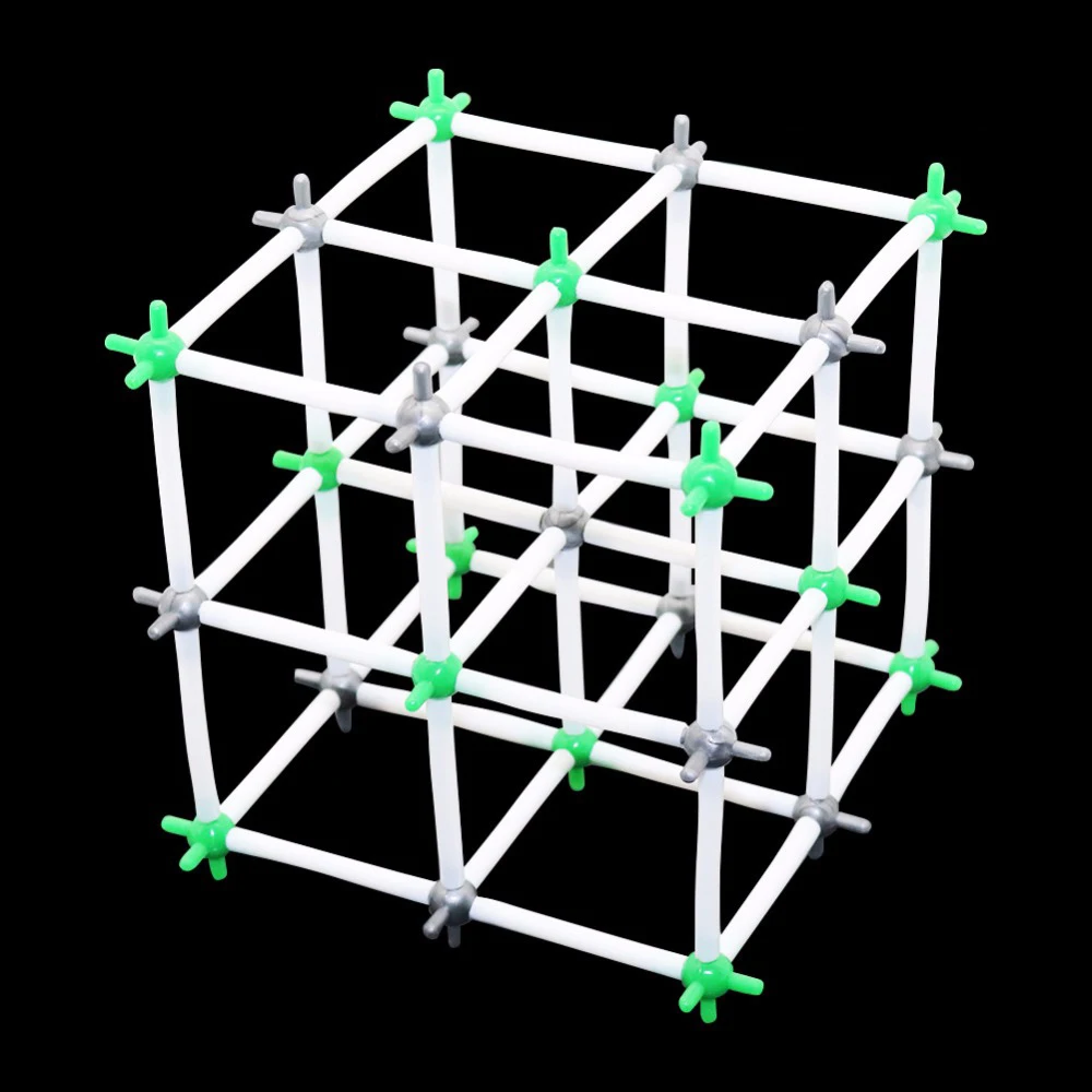 Modelo estrutural de cristal nacl, modelo de cloreto de sódio, modelos químicos, máscara interna, eletrônica, para ensino de laboratório, 1 conjunto