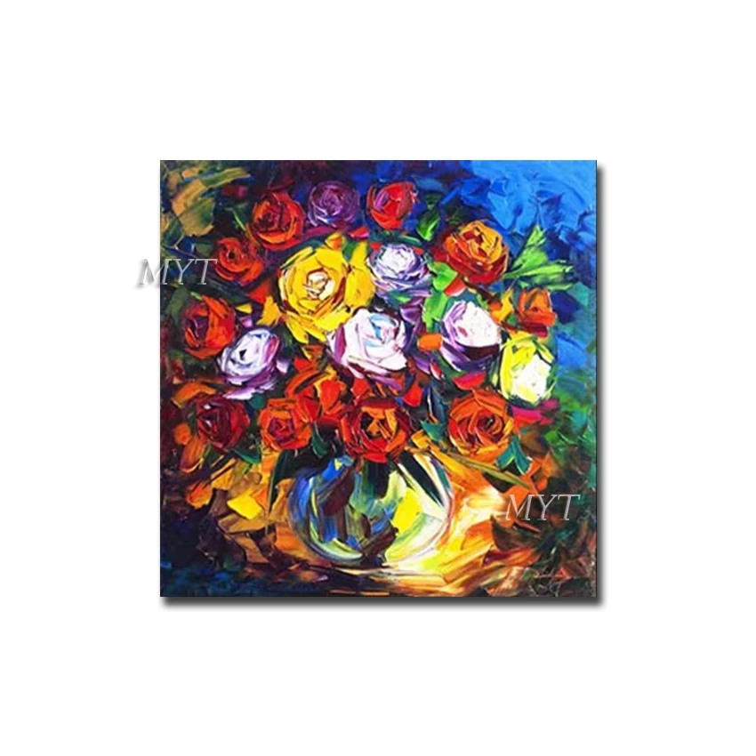 

Many Beautiful Flowers Abstract Oil Painting Hand-painted Wall Art Home Decor Picture Modern Hand Painted Oil Painting On Canvas