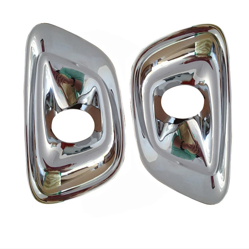ABS Chrome For Jeep Compass 2013 2014 Accessories Car Front Fog Lamp Light Frame Decoration Cover Trim Car Sticker Styling