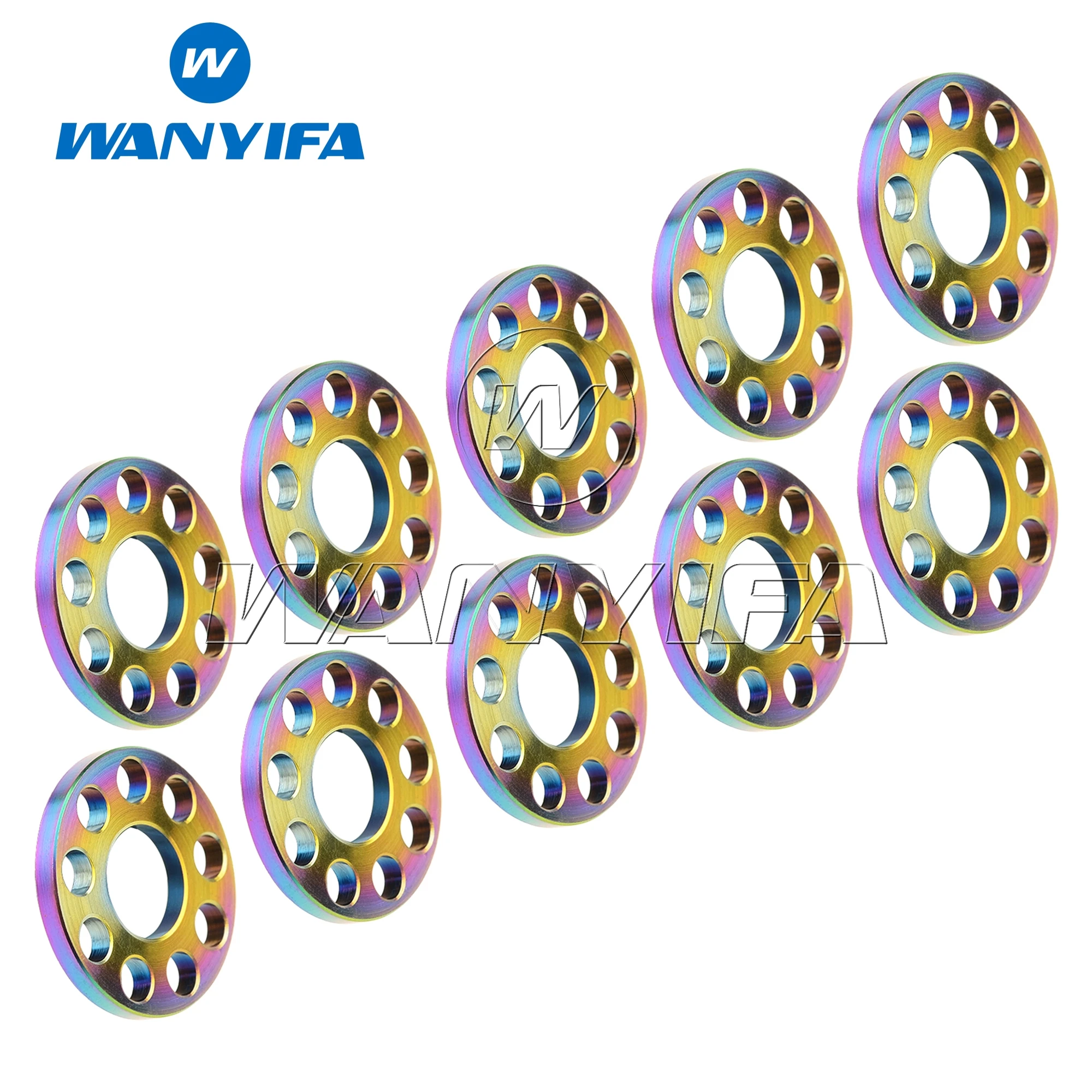 Wanyifa Titanium Washer M6/M8/M10 Nine Holes Spacer Motorcycl Decoration Bolt Screw Gasket