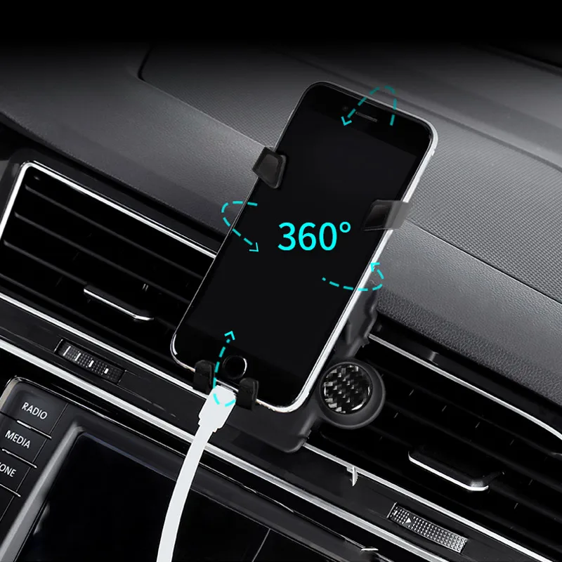 Staffa per telefono cellulare In-vehicle per staffa di navigazione per telefono cellulare per auto per VW Volkswagen Tiguan mk2 2016 17 2018 2019