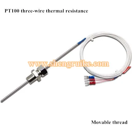 

Position adjustable activity card sleeve thread thermal resistance PT100 platinum resistance temperature sensor probe