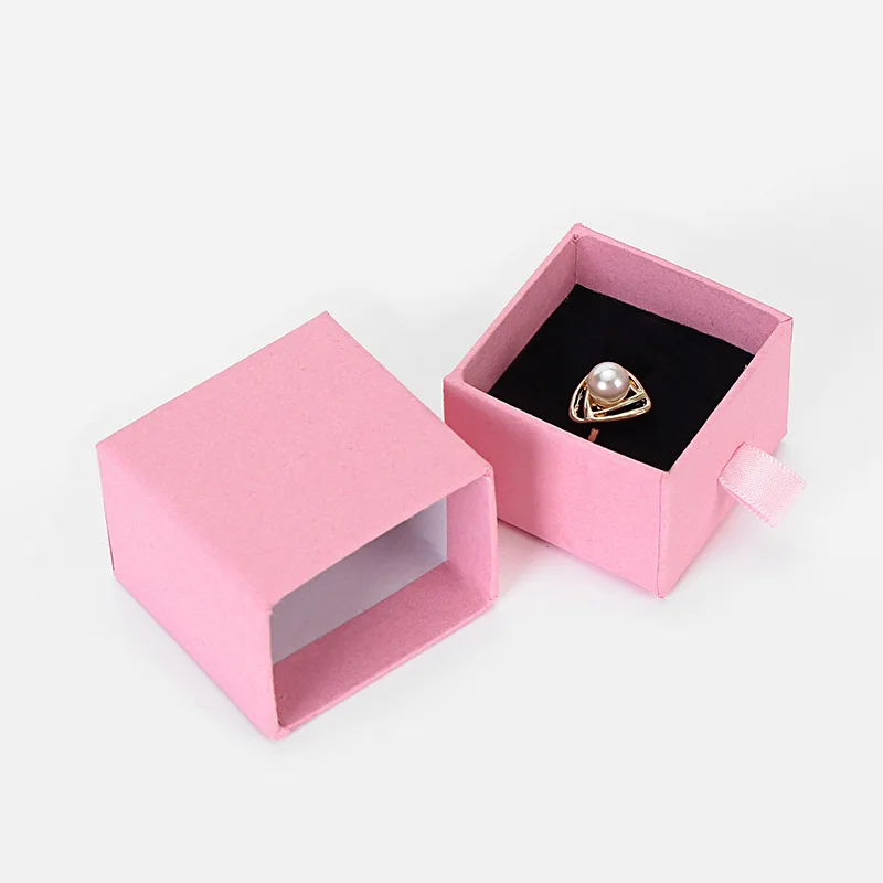 12Pcs New Arrive Pink Jewelry Packaging Box Kraft Paper Favour Bulk Gift Display Boxes Bag Necklace Bracelet Storage Case