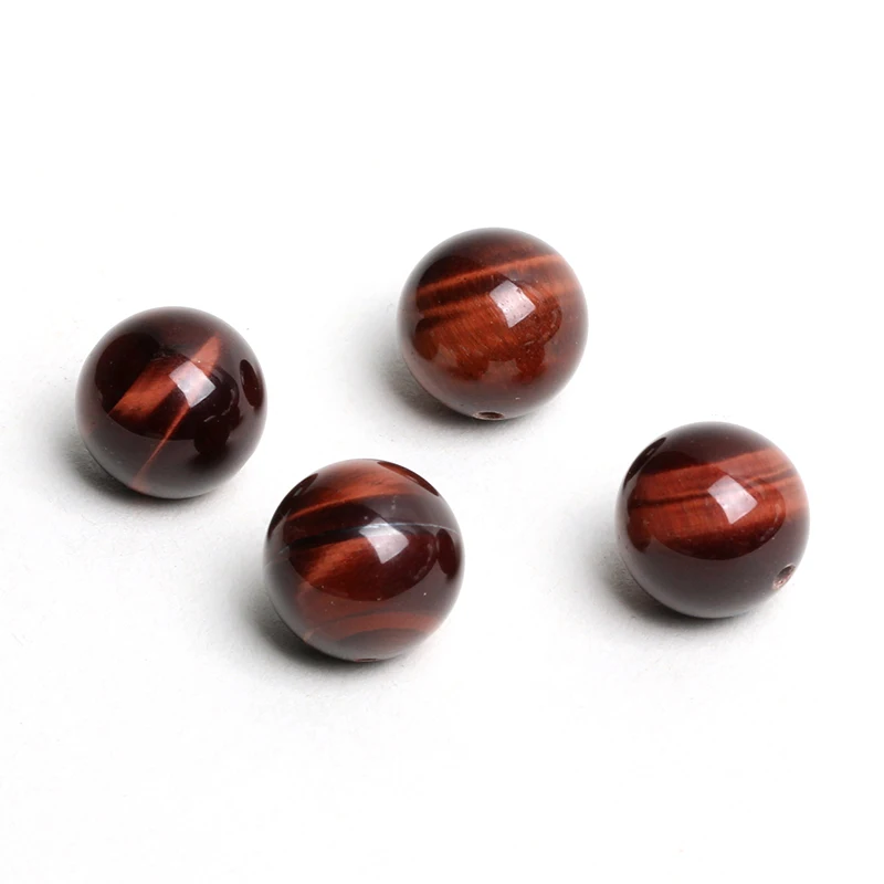 4A Natural Red Tiger Eye Stone Eagle Eye Quartz Crystal Single Bead DIY Jewelry Making