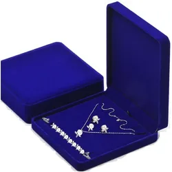 Large Flannel Jewelry Set Box Ring Earrings Necklace Bracelet Pendant Storage Case Gift Display Packaging Wedding Jewelry Holder